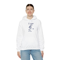 I Love Us HERS Hoodie — Gildan 18500 (Unisex)