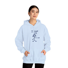 I Love Us HERS Hoodie — Gildan 18500 (Unisex)