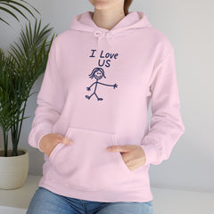 I Love Us HERS Hoodie — Gildan 18500 (Unisex)