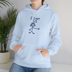 I Love Us HERS Hoodie — Gildan 18500 (Unisex)