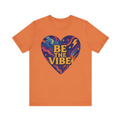 Be The Vibe Heart T-Shirt — Retro Psychedelic Graphic Tee