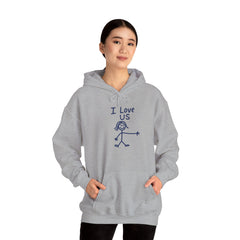 I Love Us HERS Hoodie — Gildan 18500 (Unisex)