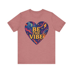 Be The Vibe Heart T-Shirt — Retro Psychedelic Graphic Tee