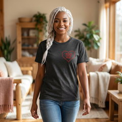 Jesus Lives Here Heart Tee