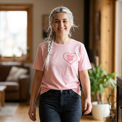 Jesus Lives Here Heart Tee