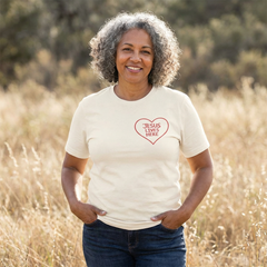 Jesus Lives Here Heart Tee