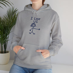 I Love Us HERS Hoodie — Gildan 18500 (Unisex)