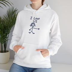 I Love Us HERS Hoodie — Gildan 18500 (Unisex)