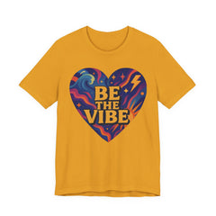 Be The Vibe Heart T-Shirt — Retro Psychedelic Graphic Tee