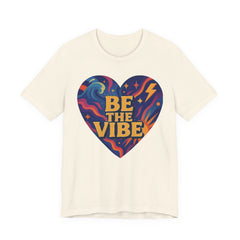 Be The Vibe Heart T-Shirt — Retro Psychedelic Graphic Tee