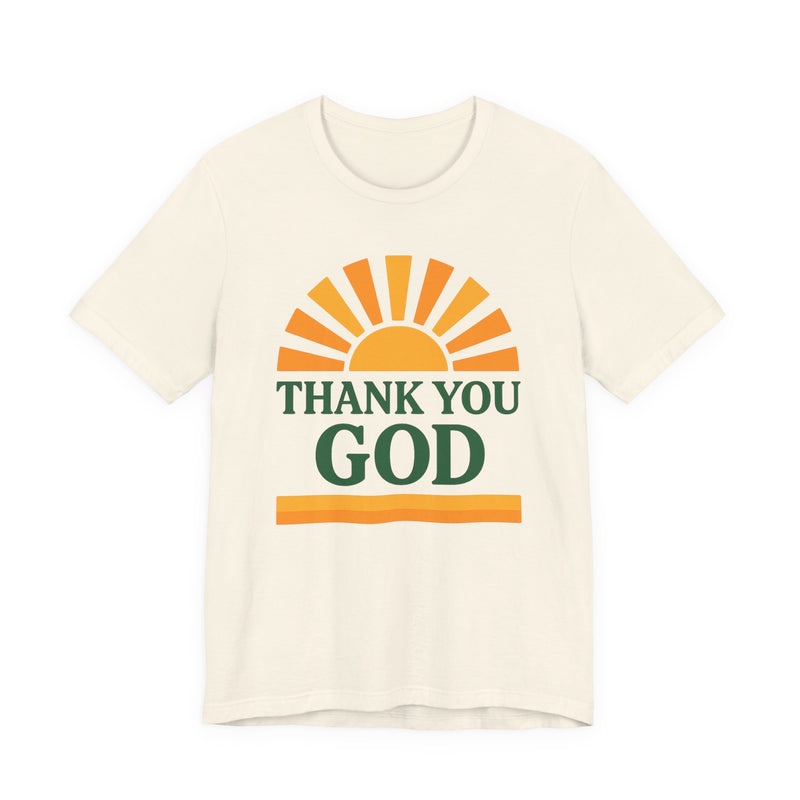 Thank You God – Sunrise Gratitude Tee Bella + Canvas 3001