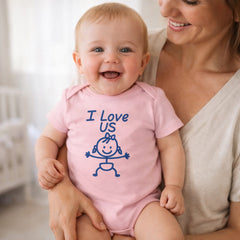 “I Love Us” Baby Bodysuit – Her Edition (Rabbit Skins 4424)