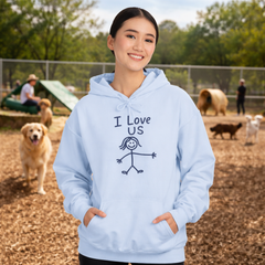 I Love Us HERS Hoodie — Gildan 18500 (Unisex)