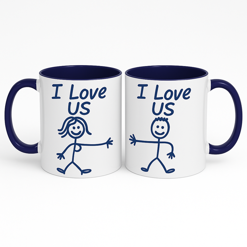 'I Love Us' Couples Mug Set