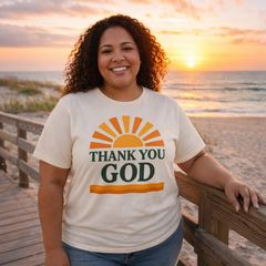 Thank You God – Sunrise Gratitude Tee Bella + Canvas 3001