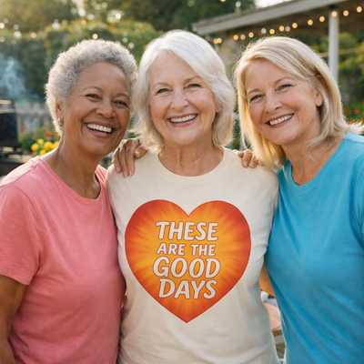These Are The Good Days — Heartburst Tee (Bella+Canvas 3001)